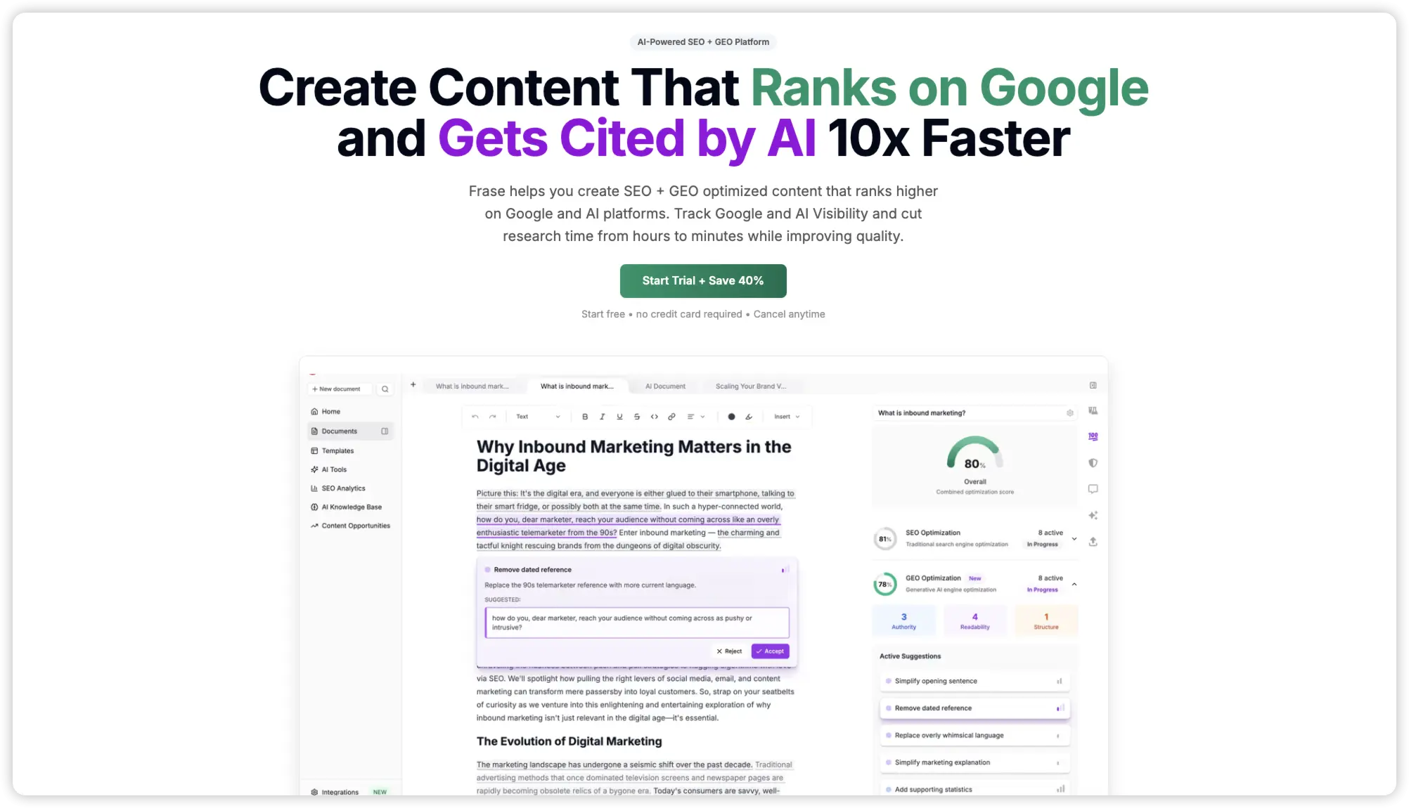 Frase的官网预览图