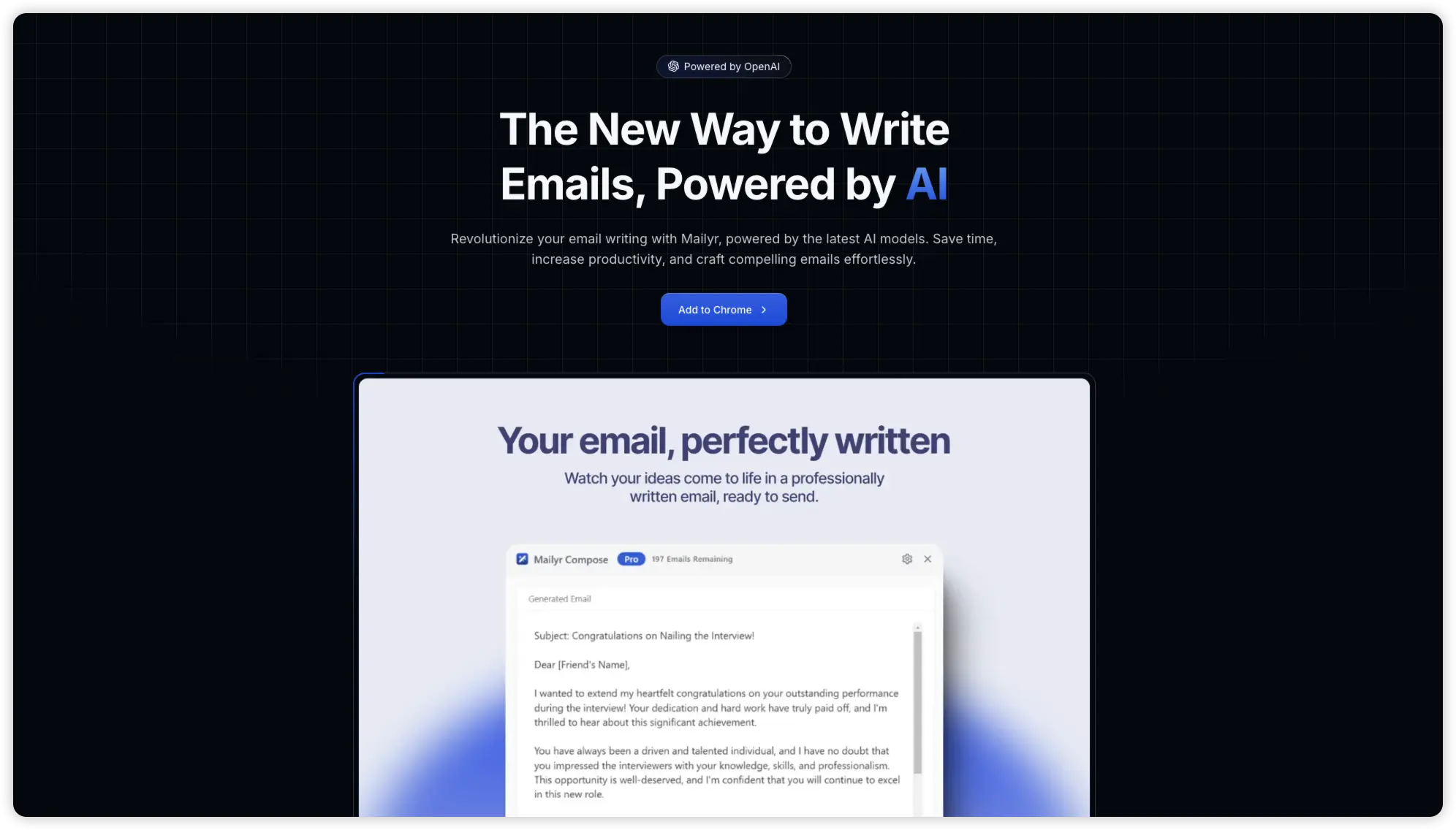 MailYR的官网预览图
