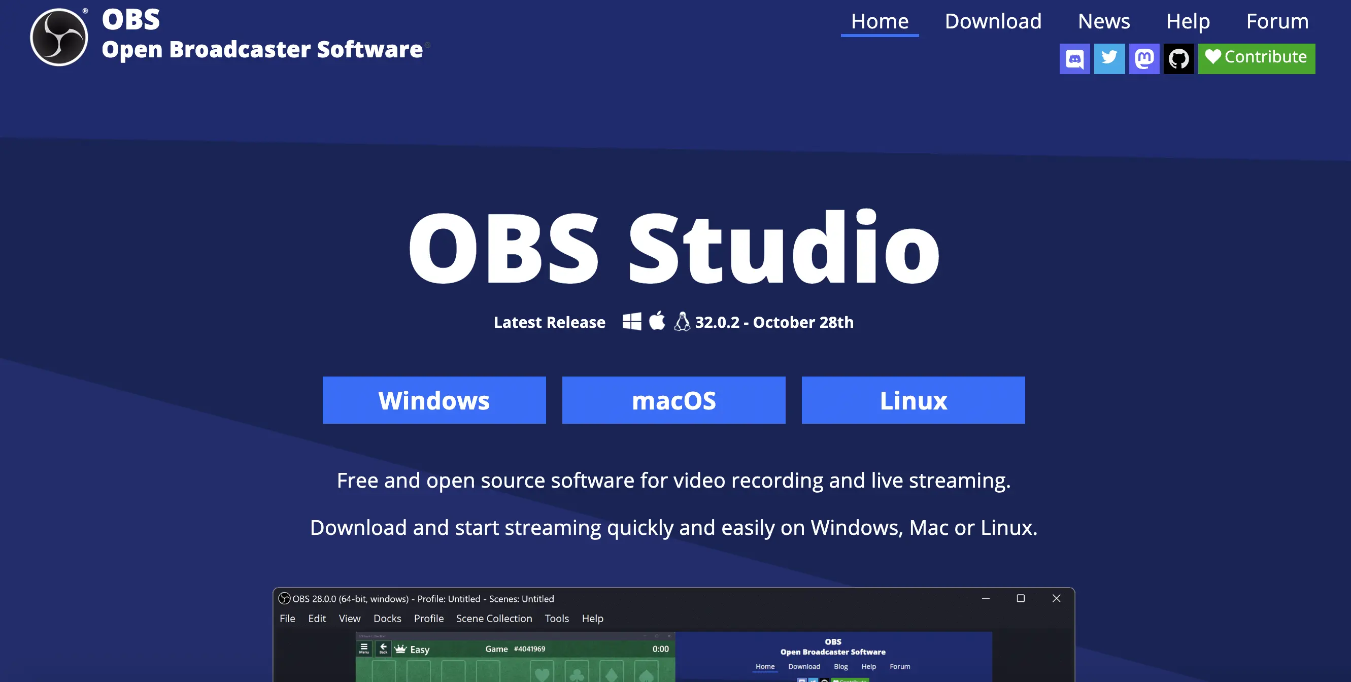 OBS Studio功能预览图