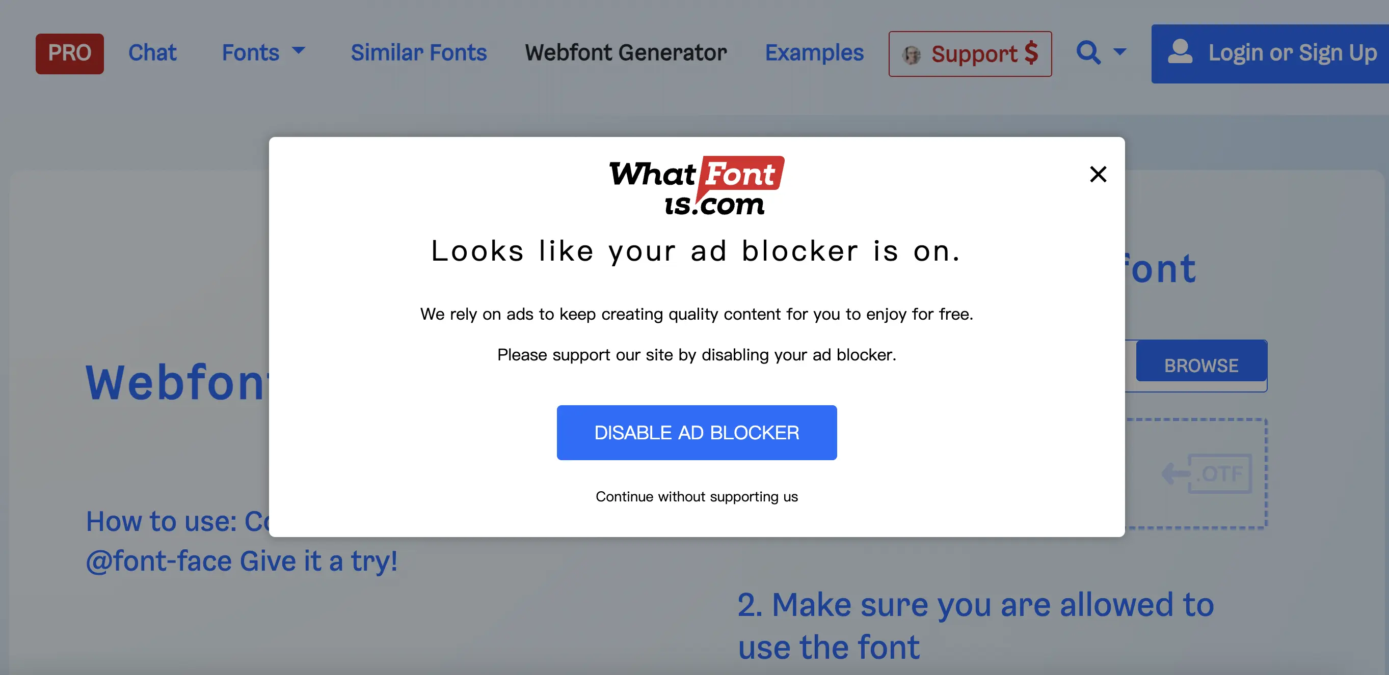 WhatFontIs Webfont Generator功能预览图