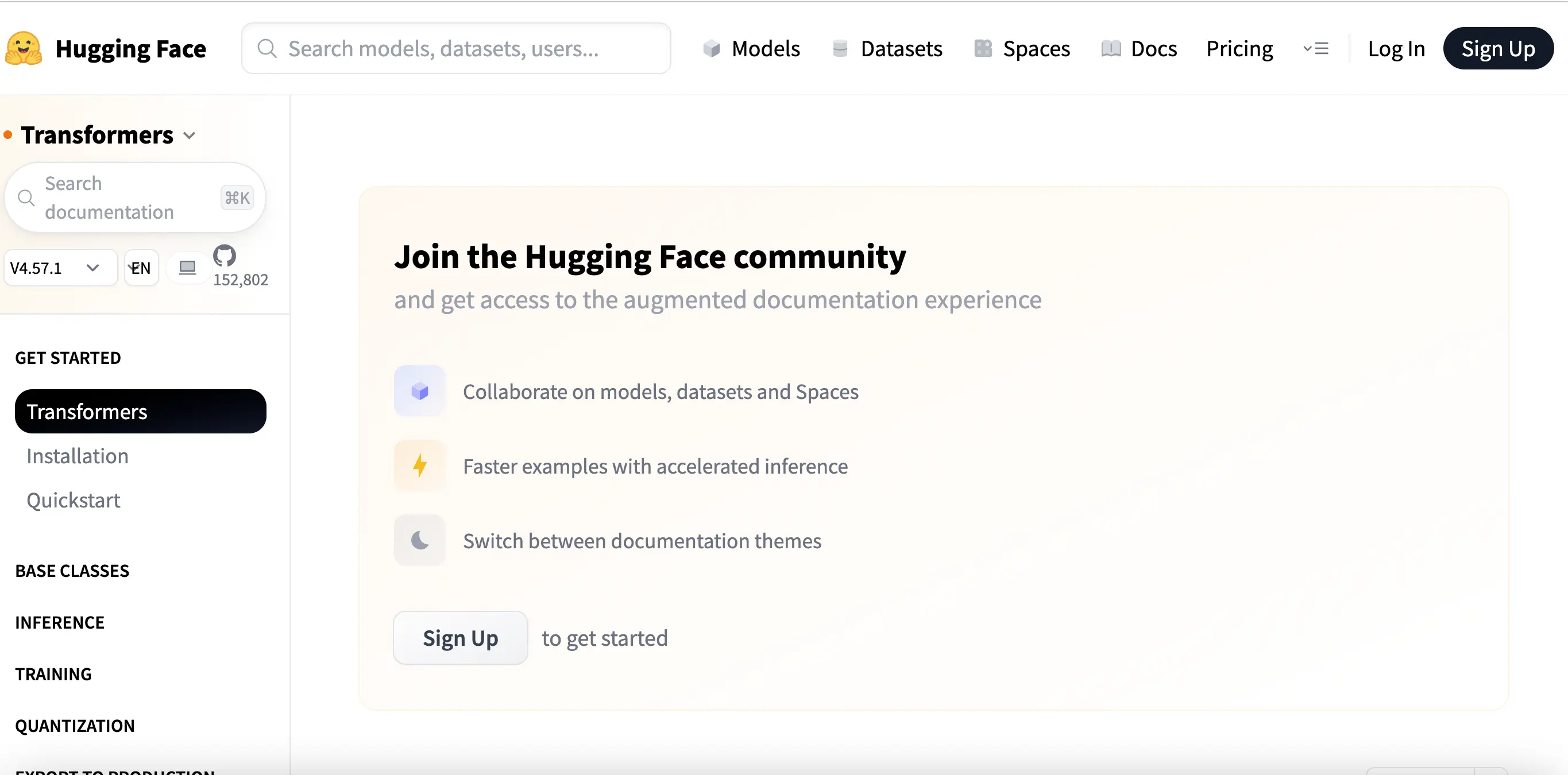 Hugging Face Transformers功能预览图