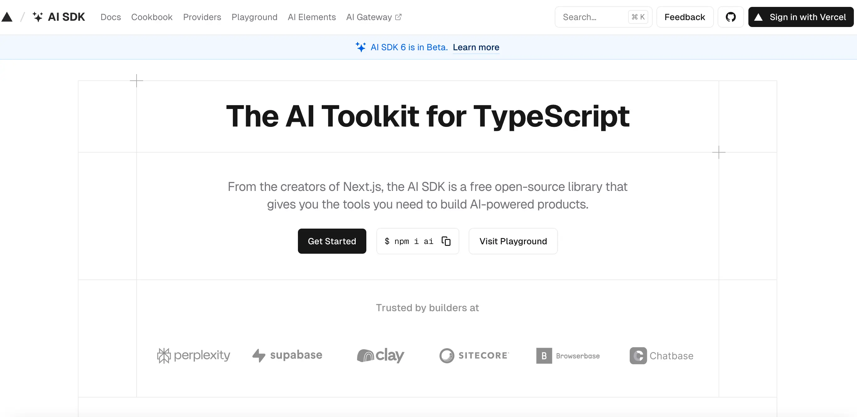 Vercel AI SDK功能预览图