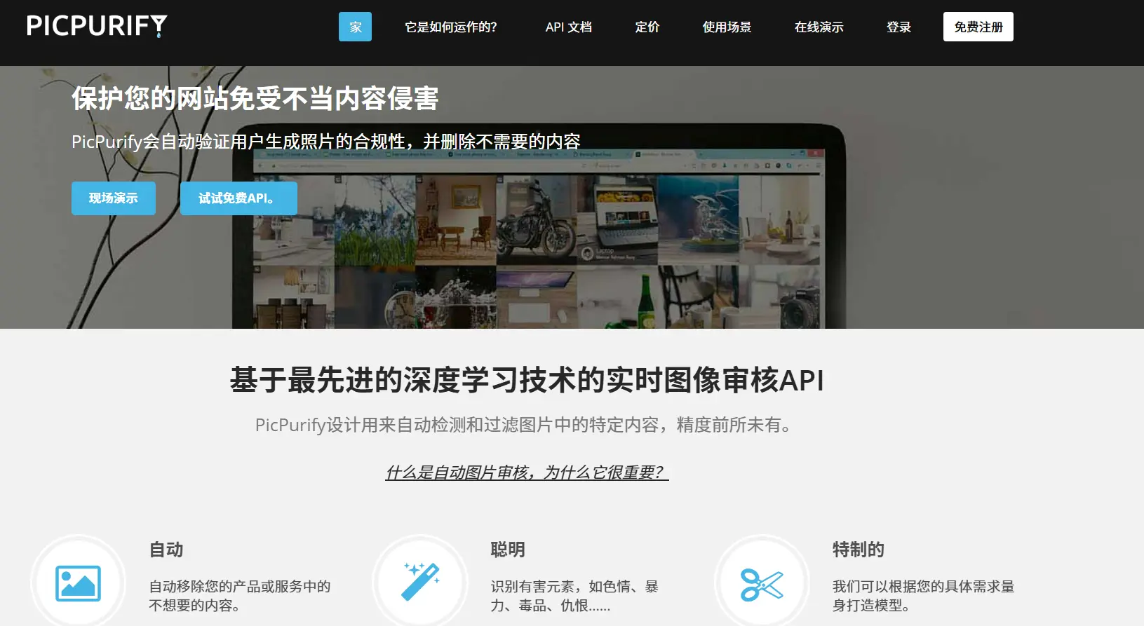 Picpurify官网预览图