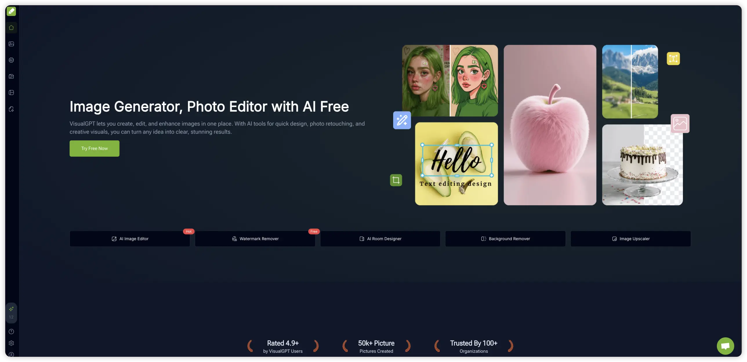 VisualGPT的官网预览图